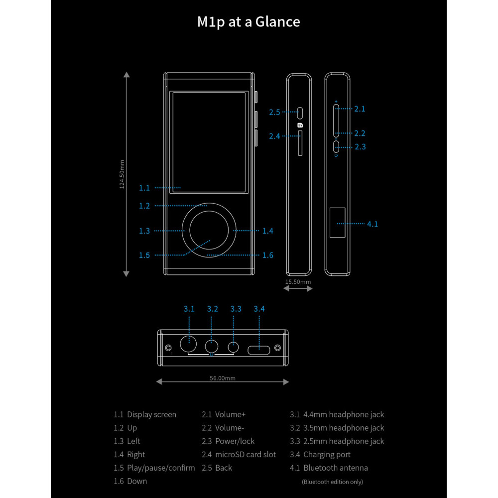 Aune M1p - Digital Music Player - Headphones und Amplifiers