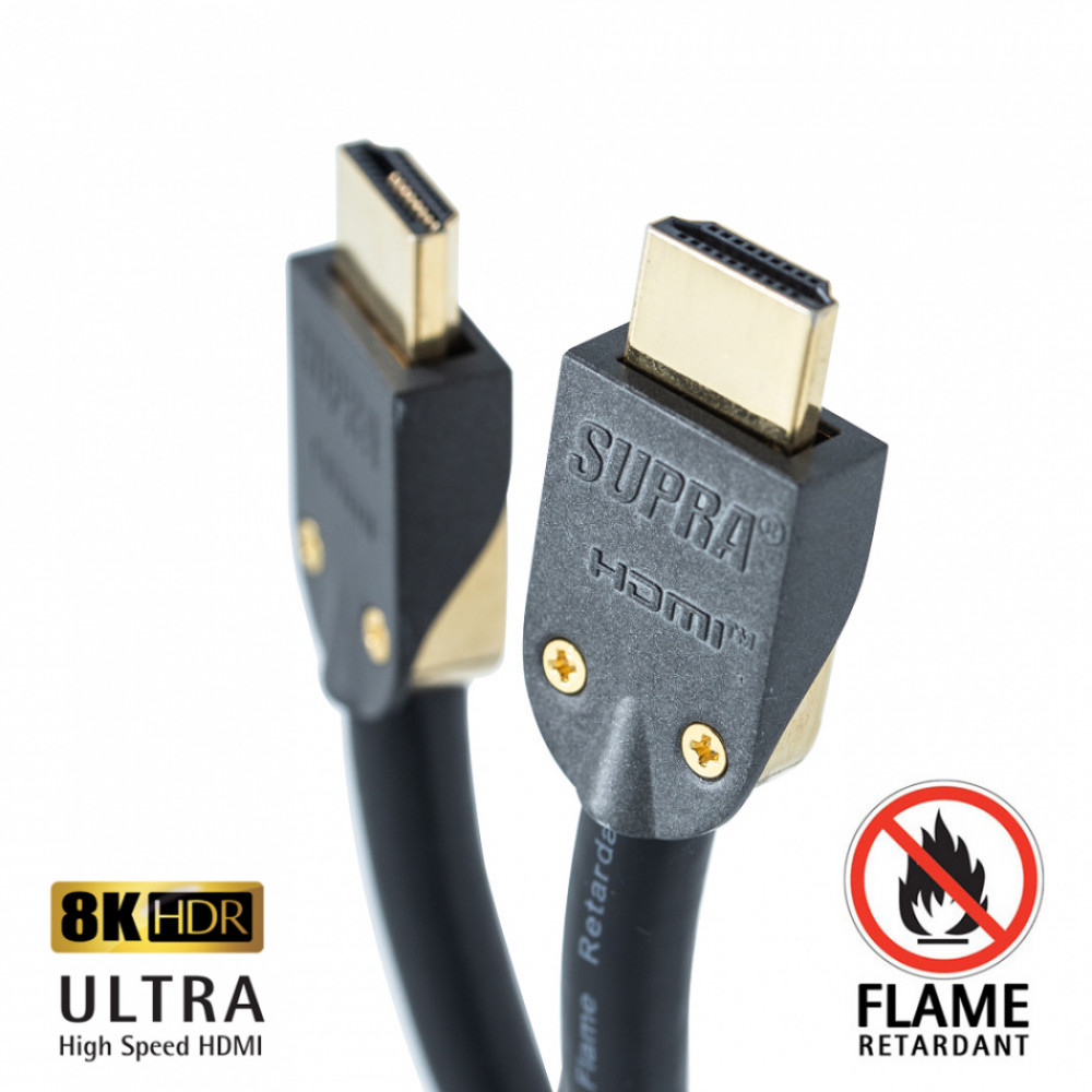 Supra HDMI 2.1 UHD8K FRHF Black (1-5M) - HDMI cables